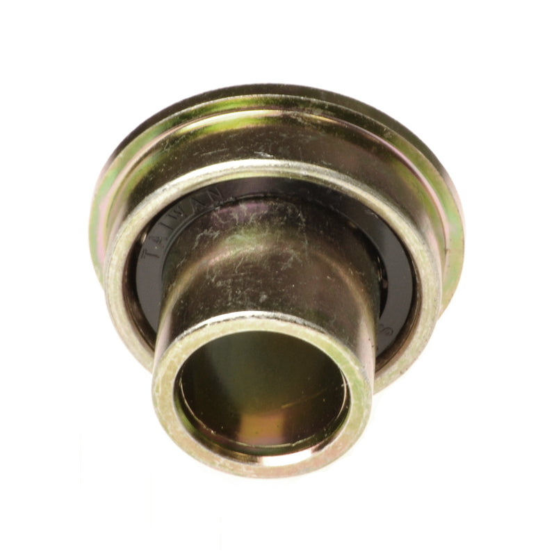 Flange Bearing for Jazzy & Jet Power Chairs, showcasing a close-up of a silver metal bearing with a central hole, designed for use in the rear caster wheel assembly of specified power chair models.