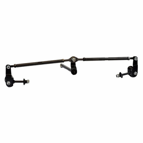 Steering Assembly with Tie Rod for the Razor Ground Force Drifter Go Kart, featuring a black metal bar and screws, shown in a close-up view of the essential steering component.