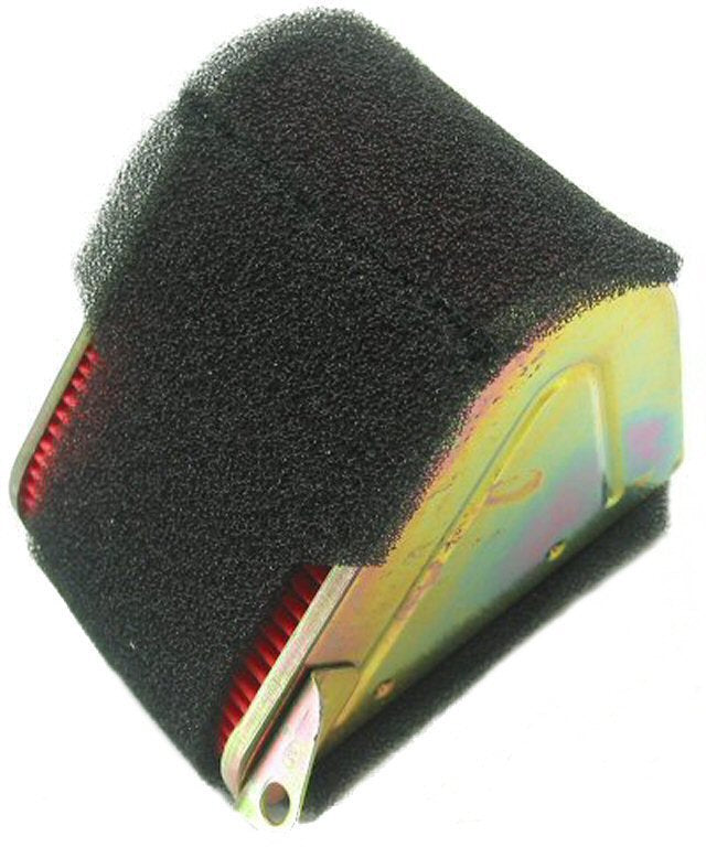 Stock Triangle Shaped Air Filter for 125cc GY6 QMI152/157 and 150cc GY6 QMJ152/157 Engines, showcasing a close-up of its textured surface.