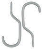 Storage Hooks (Set of 2) with screws, featuring curved metal design, ideal for organizing bikes or scooters.