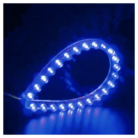 StreetFX Flex Light Strip: a close-up of a flexible LED strip with 24 bright lights, ideal for night-time scooter use.