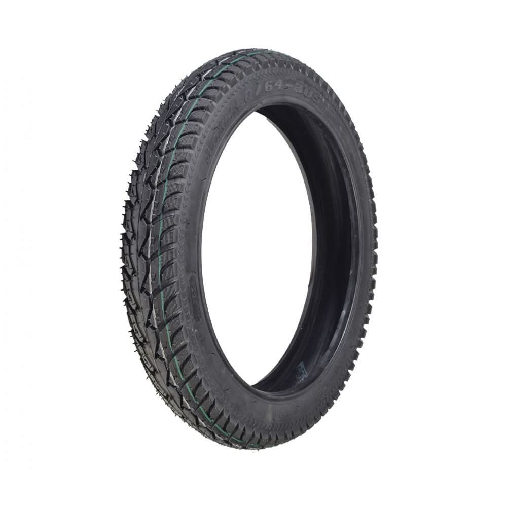 16x2.50 (64-305) Tire for X-Treme Electric Scooters & Bikes, featuring a green stripe and all-season tread for optimal traction and water displacement, suitable for front or rear use.
