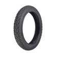 16 Tubeless Pneumatic Front Tire for the Drive ZooMe 3 Scooter, featuring a green stripe and directional tread pattern. Ideal replacement tire, requiring no inner tube.