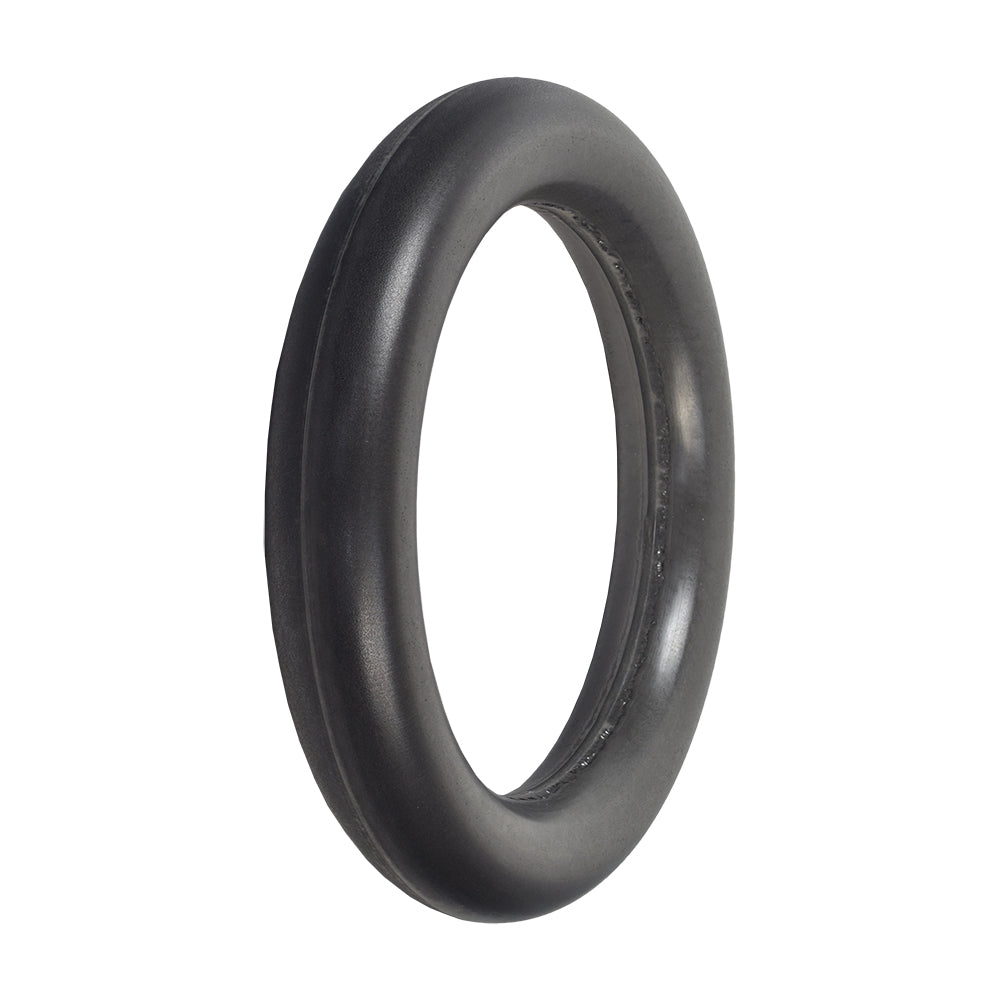 12-1/2x2-1/4 SOLID (Flat-Free) Urethane Scooter & Power Chair Inner Tube Insert, shown as a black circular object, designed to replace inner tubes in pneumatic tires for scooters and power chairs.