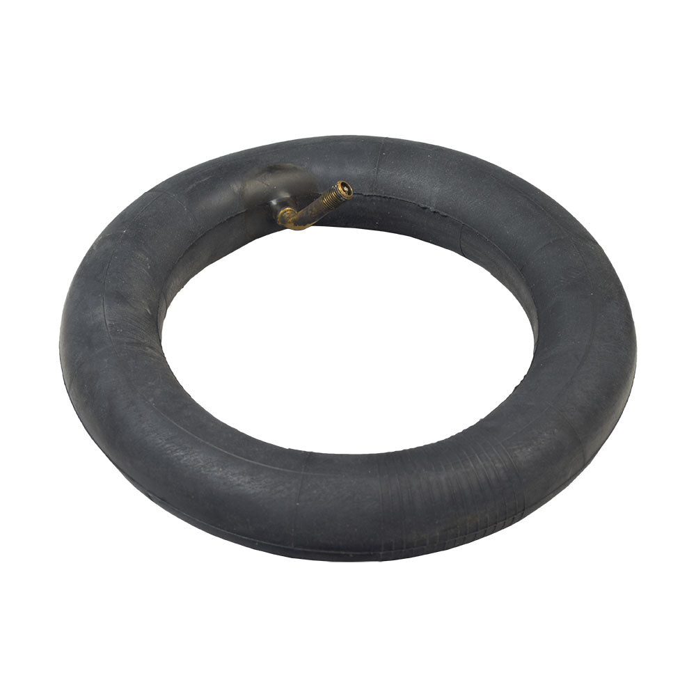 8-1/2x2 (225x48) Kick Scooter Inner Tube with an angled valve stem, featuring a black rubber tire and metal tube, suitable for Trikke scooters and various recreational scooters.