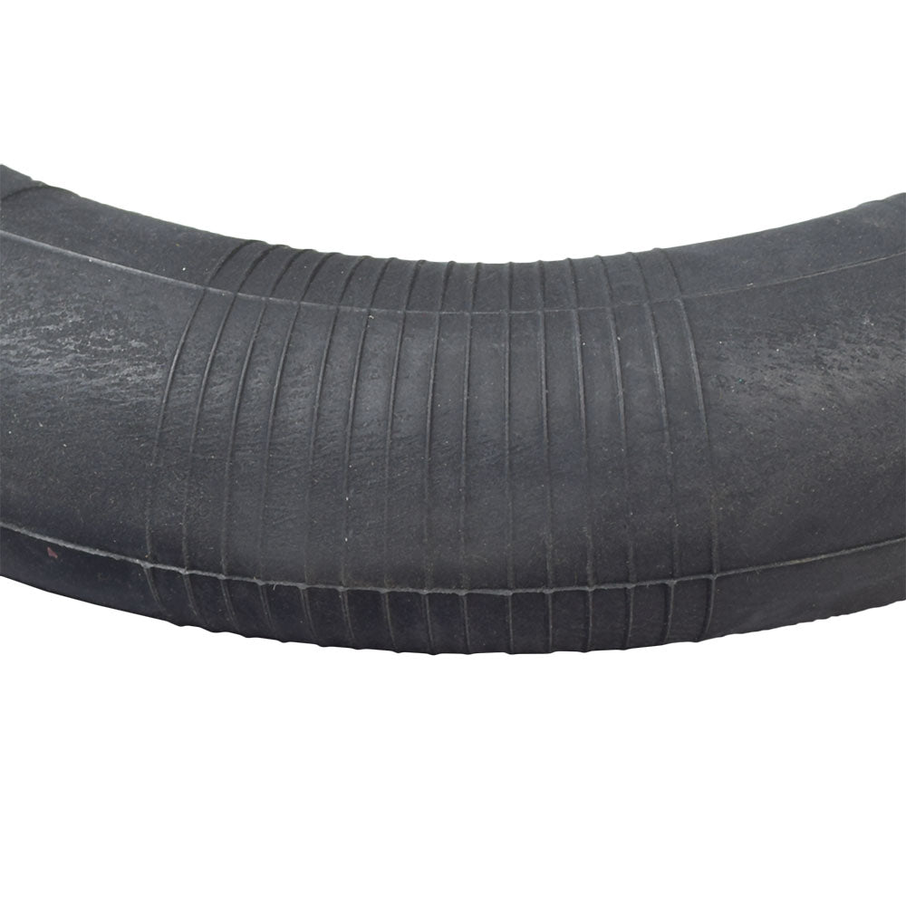 8-1/2x2 (225x48) Scooter Inner Tube with Angled Valve Stem, made of black rubber with detailed tread, suitable for medium-sized recreational gas and electric scooters, and some high-end baby strollers.