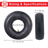 3.00-4 (10x3, 260x85) Inner Tube for the Drive Ventura mobility scooter, shown as a black rubber tire inner tube with a gold needle valve. Fits all Ventura series models.