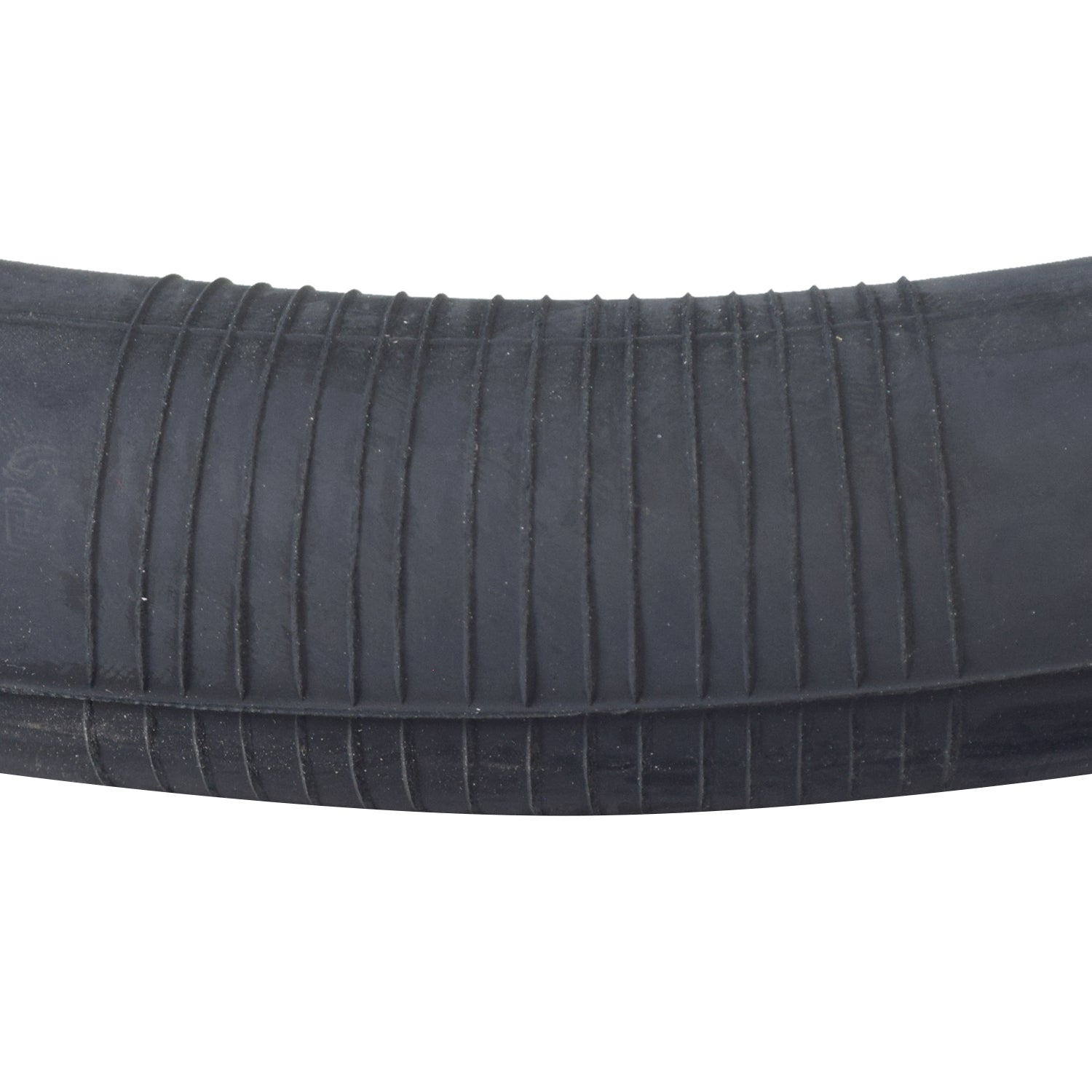 14 (14x1.75/1.95) Razor Mini Chopper Inner Tube, showcasing a detailed close-up of the black rubber surface with distinct lines, designed specifically for the front tire.