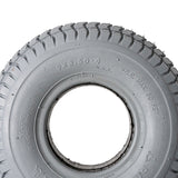 Close-up of the 9x3.50-4 Foam Filled Mobility Tire with C203 Grande Knobby Tread, showcasing detailed tire tread and durable design, ideal for mobility scooters and power chairs.