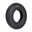 8x2 (200x50) Black Non-Marking Pneumatic Mobility Tire with C179G Spirit Ribbed Tread, showcasing a smooth black tire with a central hole, suitable for mobility scooters and power chairs.