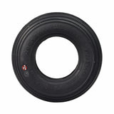 8x2 (200x50) Black Non-Marking Pneumatic Mobility Tire with C179G Spirit Ribbed Tread, shown up close, highlighting its durable ribbed texture and non-marking surface, ideal for scooters and power chairs.