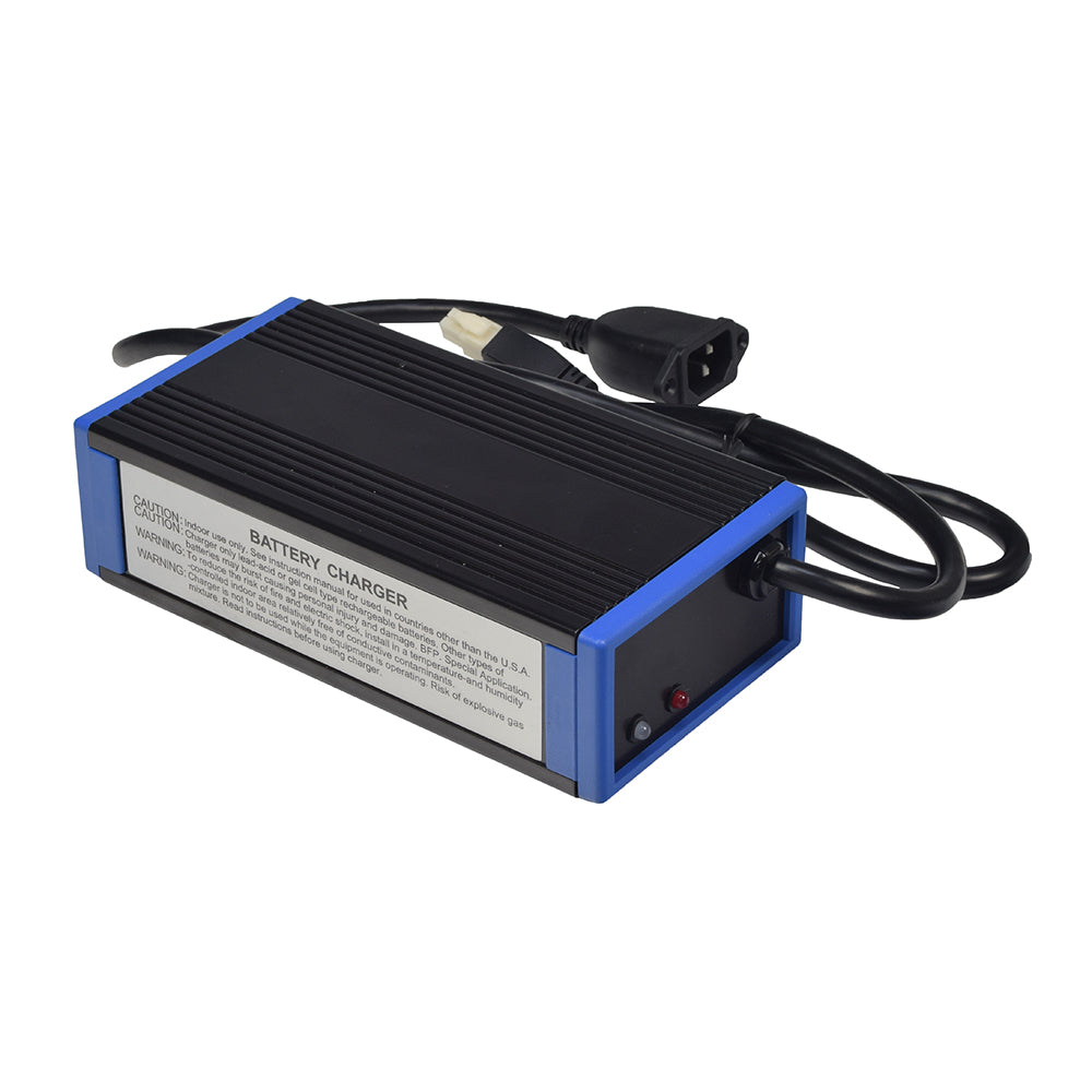 24 Volt 3.0 Amp On-Board Battery Charger for Invacare Pronto M50, M51, and M61 Power Chairs, featuring a connected power cord, designed for models without Power Tilt Only seating.