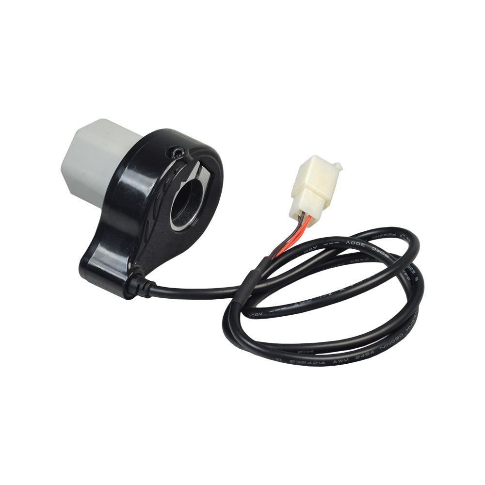 Razor MX350 (Versions 9+) & RSF350 Single Speed 4-Wire Twist Grip Throttle; black and white electric motor with a black cord, designed for easy plug and play installation.