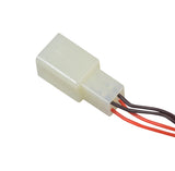 Razor Single Speed 4-Wire Twist Grip Throttle with 50 Wires, featuring a white plastic connector with red and black wires, designed for various Razor scooter models.