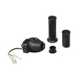 24 Volt 4 Wire Half Grip Twist Grip Throttle with LED Battery Level Meter for the Motovox MBxXSe Micro-Mini Bike, featuring a black cylindrical device with attached wires and a visible LED indicator.