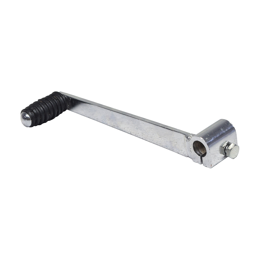 Gearshift Pedal with Offset Mount for 49cc, 50cc, & 70cc Baja & Motovox Dirt Bikes; features a long rectangular metal object with a silver and black handle, and nut and bolt assembly.