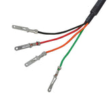 Razor 24 Volt Variable Speed 4-Wire Twist Grip Throttle with 36 Wires. Close-up of the connector and several colored wires, showing battery level indicator and easy plug-and-play installation.