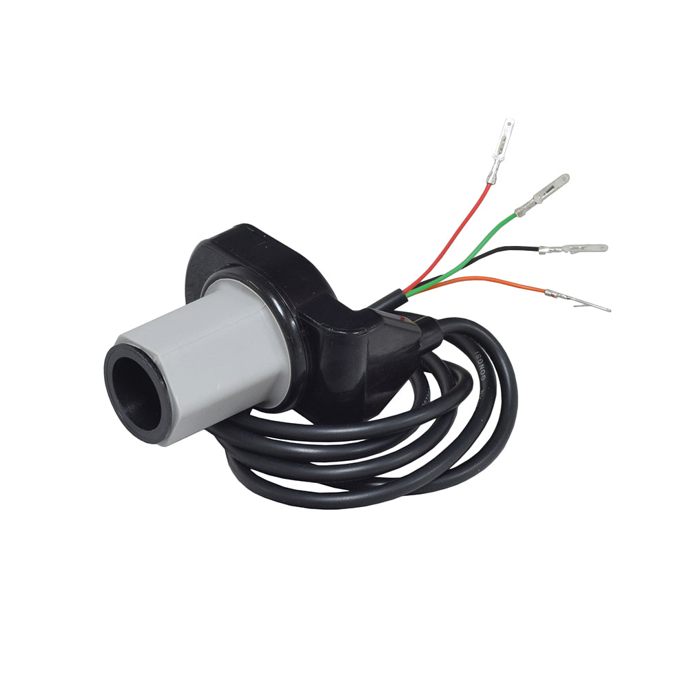 Razor Variable Speed 4-Wire Twist Grip Throttle with 48 Wires, featuring a close-up of black and grey cables and wires with metal end pieces designed for Razor scooters.