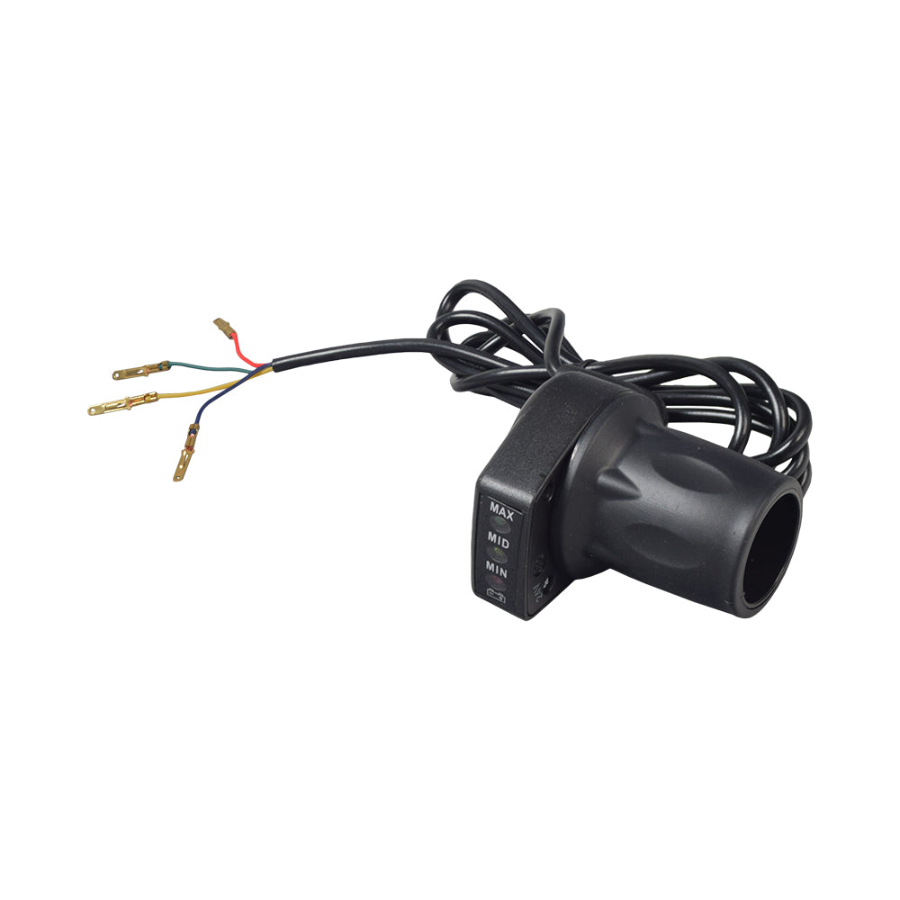 36 Volt 1000 Watt Motor, Controller, & Throttle Kit for Scooters, Bikes, & Go-Karts showing black motor with wires, connectors, and a throttle.