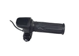 6-Wire Hand Throttle for the Gyroor C3 Electric Bike, showcasing a twist-grip control with an LED display and cruise control button, and a black handlebar with an attached cable.