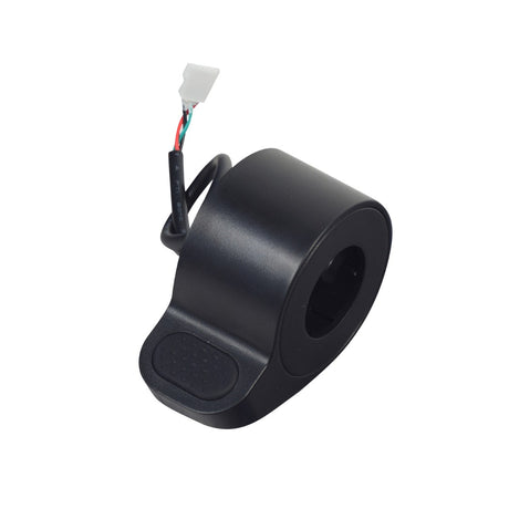 3-Wire Thumb Throttle for Hover-1 Alpha & Journey Folding Electric Scooters, featuring a black device with attached wires and a textured thumb pad for enhanced grip and safety.