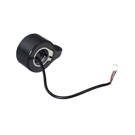 Thumb Throttle for GOTRAX Apex, Apex Pro, GXL V2, G4, & XR Elite Electric Scooters (Original) featuring a black round device with an attached 3-wire harness for enhanced grip and safety.