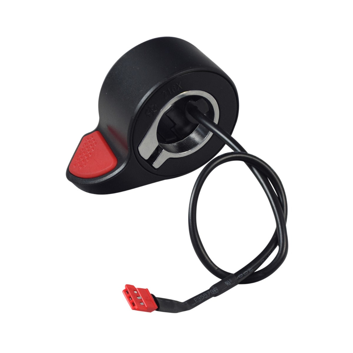 Thumb Brake for the Megawheels S10 Electric Scooter with a red silicone thumb pad, connected by a 3-wire harness, designed for a firmer handlebar grip.