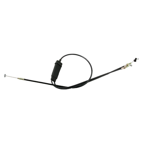 Throttle Cable for 500cc and 600cc Polaris Indy Snowmobiles (2001-2007), featuring a close-up of the black cable with a handle and connector.