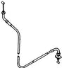 Throttle Cable A for Honda Elite 250 (1989-1990 Models) (OEM), depicted as a black and white drawing resembling a pipe-like shape, accurately reflecting the part's structure and function.