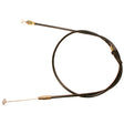 Throttle Cable for Arctic Cat CrossFire, M6, and M7 Snowmobiles (2006) featuring a black cable with a metal end and a white handle, designed to replace damaged throttle cables for optimal carburetor control.