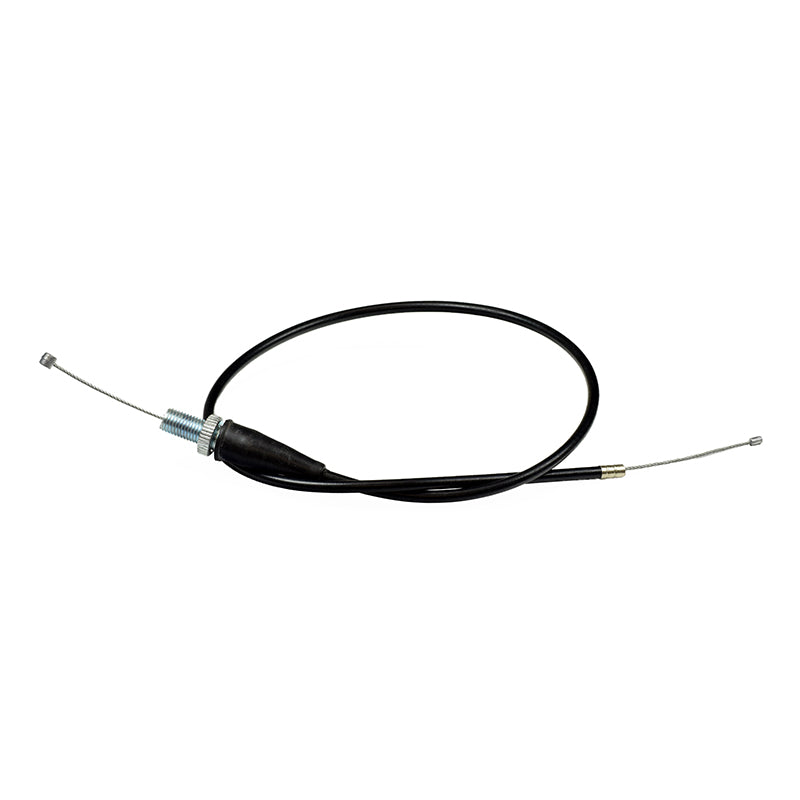 Throttle Cable for the Motovox MVX70 70cc Pit Bike, featuring a 25 black sleeve and metal wire, displayed against a plain background.