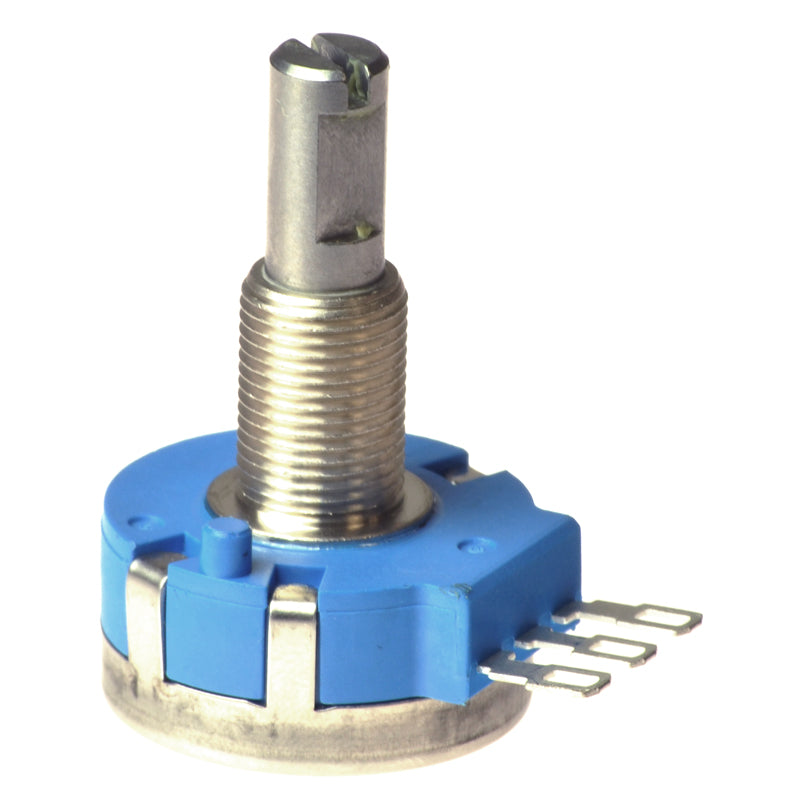 Close-up of the Throttle Potentiometer Assembly for the Drive Gladiator (G694) Mobility Scooter, highlighting its metal cylinder and fastener components.