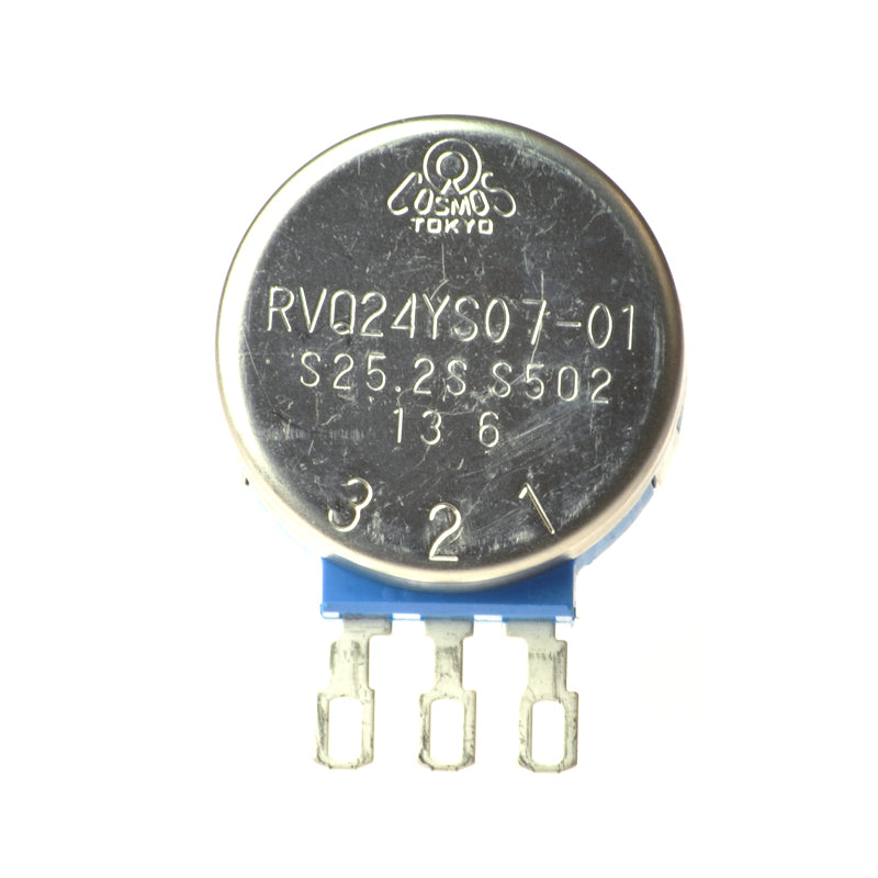 Throttle Potentiometer Assembly for the Drive Gladiator (G694) Mobility Scooter, featuring a round metal object with numbers, seen in a close-up view highlighting its intricate components and design.