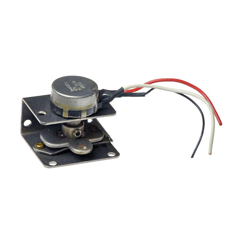 Throttle Potentiometer for the Rascal 255 scooter, a small metal device with attached wires, essential for smooth operation and preventing jerky or halted motion.