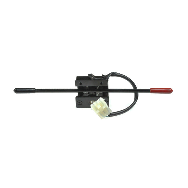 Throttle Pot for the Rascal AutoGo 550, AutoGo 555, and Balance 555 Mobility Scooters, featuring a black device with a wire and an antenna, essential for smooth scooter operation.