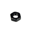 M8-1.25 Tie Rod Nut for 4-Wheel Go-Go & Pride Scooters, a close-up of a black nut with a central hole designed for opposite threads, essential for secure tie rod attachment in mobility scooters.