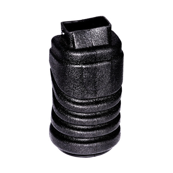 Tiller Boot for the Pride Legend (SC3000/SC3400) mobility scooter, a black cylindrical plastic cover designed to protect the tiller joint, shown in a close-up.