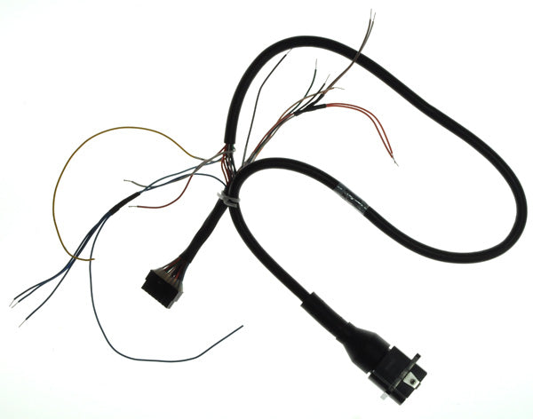 Close-up of the Tiller to Dash Harness for the Rascal 600 Mobility Scooter, featuring several intertwined electrical wires and connectors essential for connecting the tiller to the dash controls.