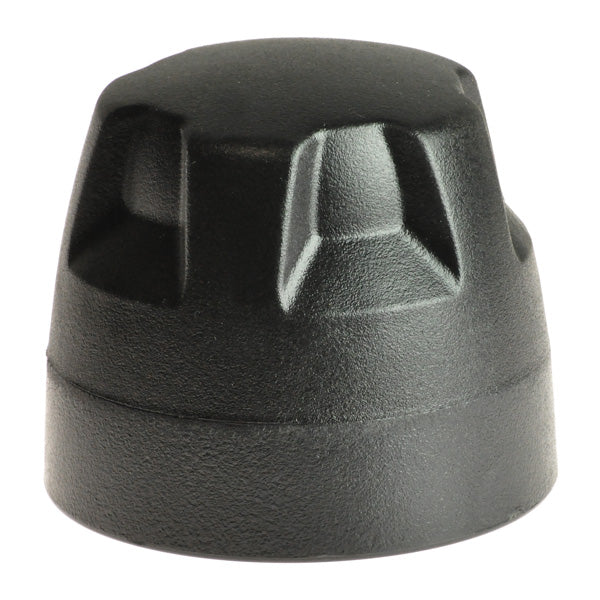 Tiller Adjustment Knob with Rubber Grip for the Pride Celebrity X (SC4001) scooter, featuring a black plastic design with holes, allowing easy handling and locking for convenient transport.