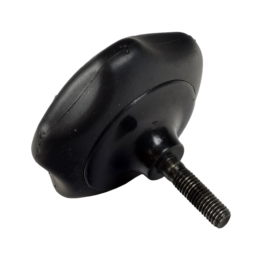 Tiller Adjustment Knob for the Shoprider GK Series Mobility Scooters, featuring a black knob with a central screw, designed for easy grip and compatibility with Dasher, Hero, and Start models.