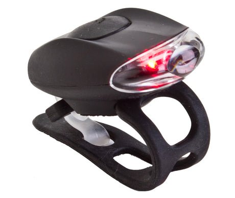 TL-L151 MicroGrip Taillight, a black bike light with a red light, designed for bikes and scooters, enhancing nighttime safety with its bright rear illumination.