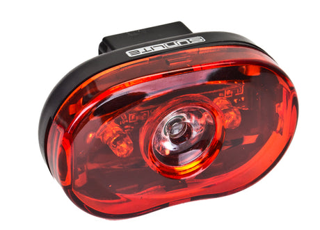 TL-L330 LED Taillight for bikes, featuring a compact design with red and black elements. Ideal for enhancing visibility and safety during nighttime rides.