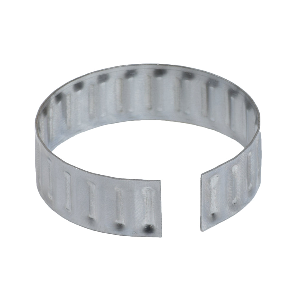 Tolerance Ring for the Caster Assembly on the Invacare Pronto M91, featuring a close-up of a metal ring with a broken piece and holes, crucial for ensuring smooth movement.