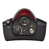 Top Console Assembly for the 2nd Generation Go-Go Elite Traveller (SC40E/SC44E) featuring a black and red camera device, battery gauge, speed knob, horn button, key switch, and red insert option.