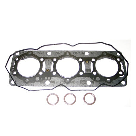 Top End Gasket Set for Arctic Cat Snowmobiles (1980-1995) featuring a circular gasket with a central hole and additional smaller gaskets, ideal for high-performance reed and base gasket cylinder rebuilds.