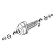 A black and white drawing of the Transaxle Assembly for the Pride Hurricane (PMV5001) mobility scooter, showcasing the mechanical device with detailed components and an early first-generation design.