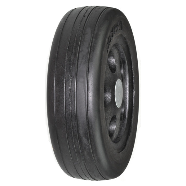 9 Rear Wheel Assembly for the Amigo RT Express (1999-2002), SmartShopper, J9, and Travel Mate RD, featuring a black tire with a silver rim and detailed tread pattern.