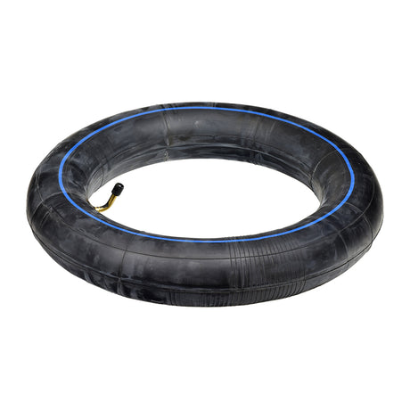 2.75/3.00-10 (90/65-10) Inner Tube for MotoTec MT-DIRT-500 Dirt Bike, featuring a black rubber tube with blue lines and an angled valve stem, compatible with various dirt bike tire sizes.