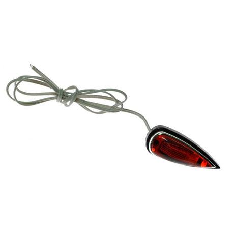 Universal Rear Turn Signal for Scooters, shown in a close-up, features a red light with black accents, suitable for various electric scooter models as a replacement or retrofit rear turn signal.