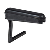 Right Armrest Assembly with Armpad for Jazzy Power Chairs (Used) - black armrest shown on a white background, compatible with various Jazzy and Pride Mobility models, tested and cleaned.